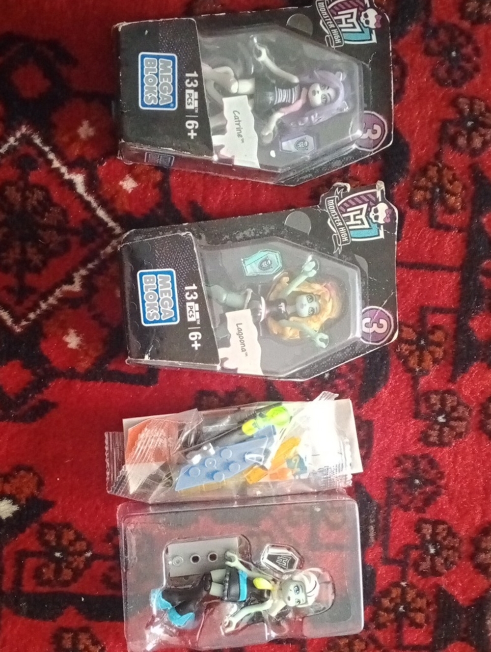 Mattel Monster Girl Mini Figures - Purple, Teal, Yellow